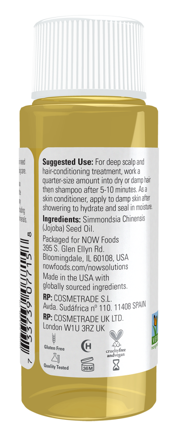 NOW Foods - Ulei de Jojoba 100% Pur - 30 ml - Billede 3