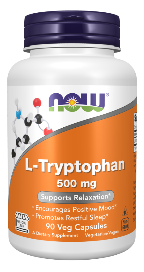 NOW Foods - L-Triptofan, 500 mg - 60 capsule - Billede 4