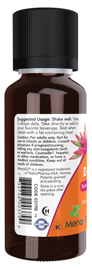 NOW Foods - Vitamina D-3 și MK-7 lichid, 30 ml - Billede 3