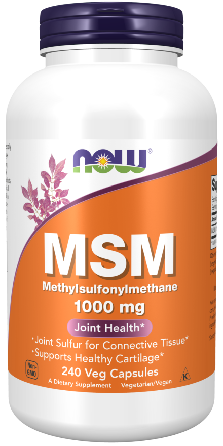 NOW Foods - MSM Metilsulfonilmetan, 1000mg - 240 capsule - Billede 4