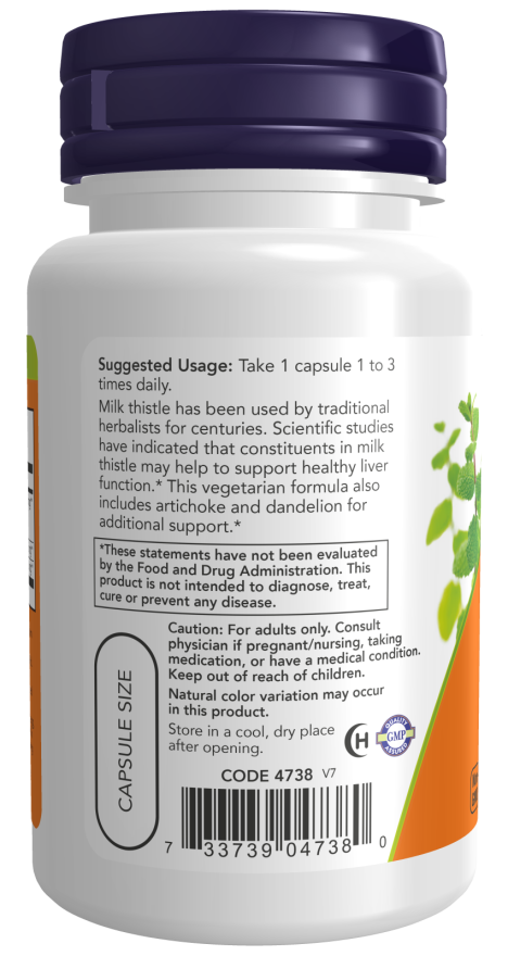 NOW Foods - Extract de Păpădie cu Anghinare, Dublă Putere 300mg - 50 capsule - Billede 3