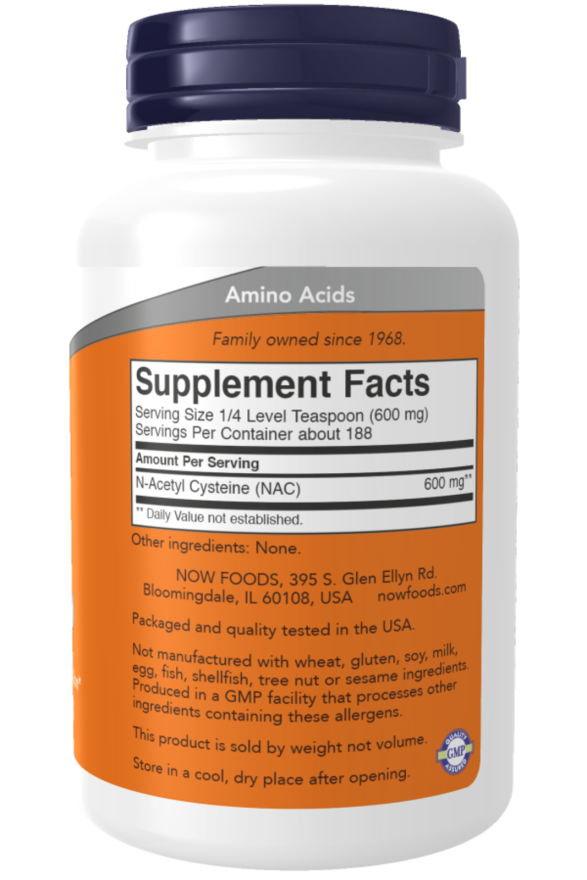 NOW Foods - NAC, Pudră Pură - 113g - Billede 2