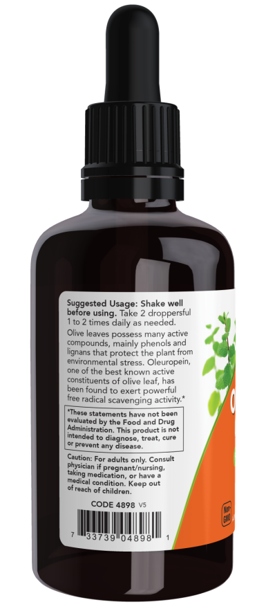 NOW Foods - Glicerită de frunze de măslin - 59 ml - Billede 3