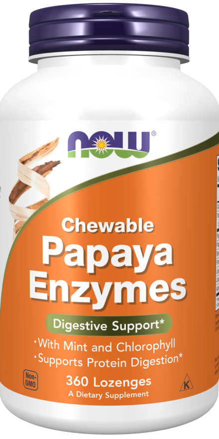 NOW Foods - Enzime de Papaya, Tablete Masticabile - 360 pastile - Billede 4