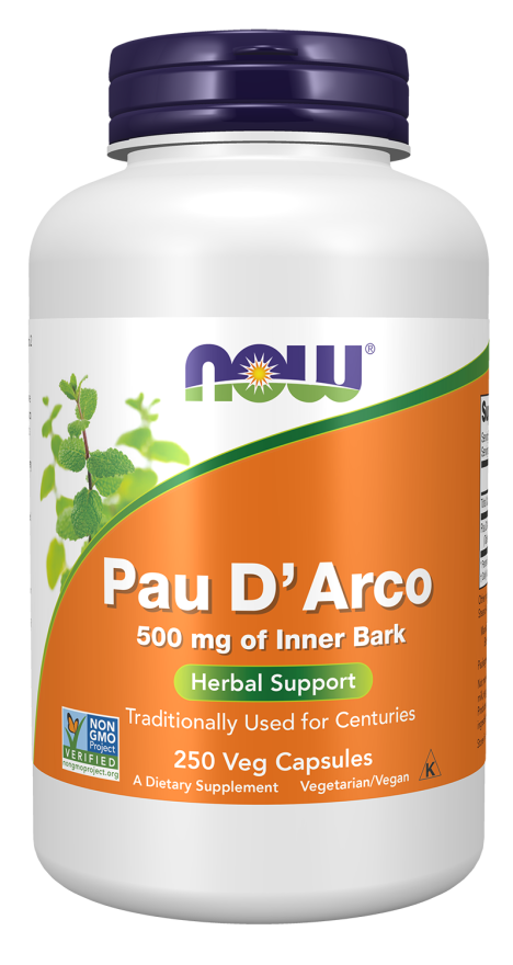 NOW Foods - Pau D'Arco 500mg, 250 capsule - imagine 4