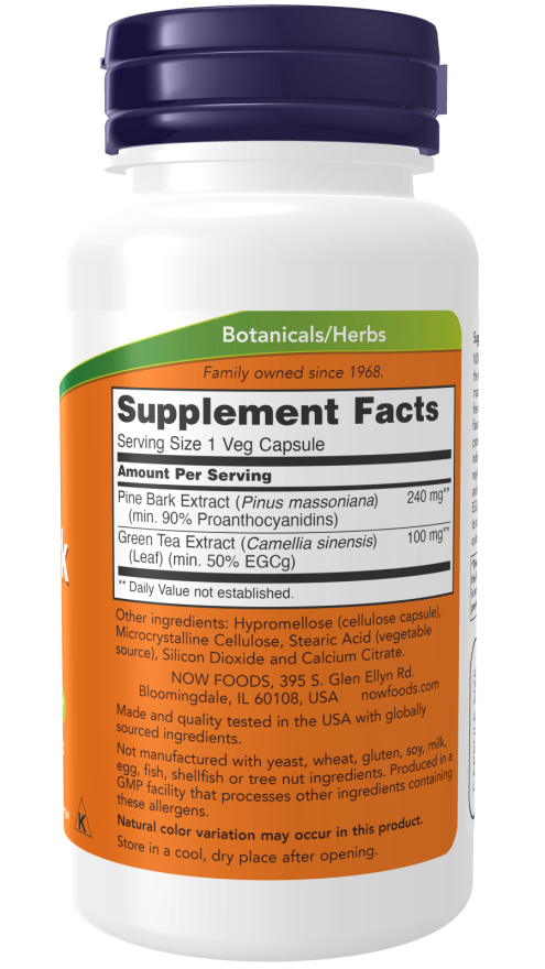 NOW Foods - Extract de coajă de pin, 240mg - 90 capsule - Billede 2
