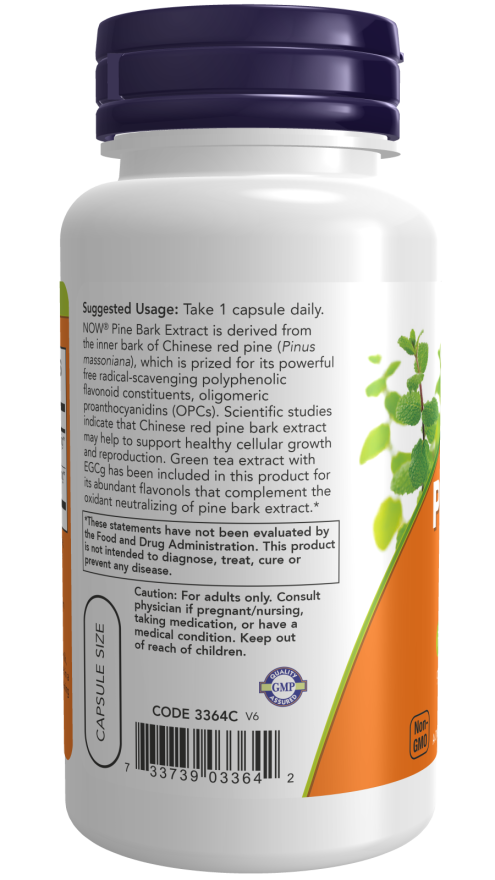NOW Foods - Extract de coajă de pin, 240mg - 90 capsule - Billede 3