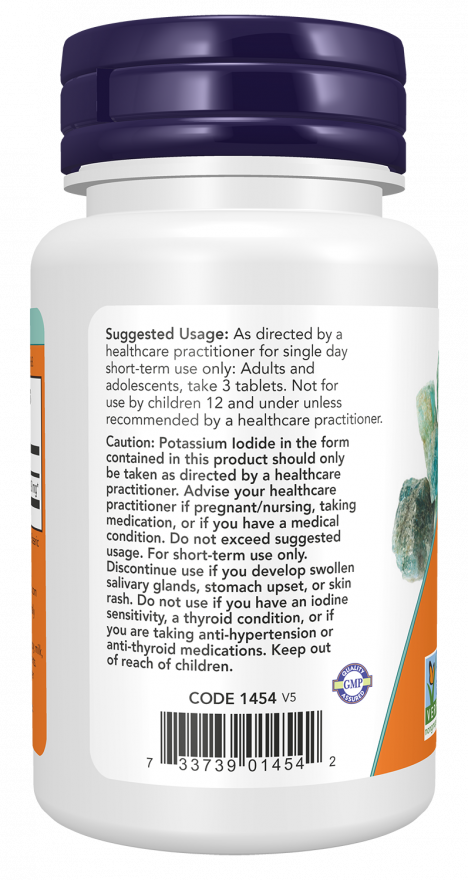 NOW Foods - Iodură de Potasiu, 30 mg - 60 tablete - imagine 3
