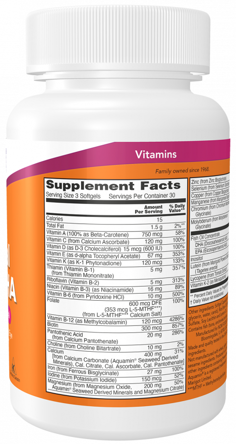 NOW Foods - Gelatină pentru graviditate + DHA - 90 capsule moi - imagine 2