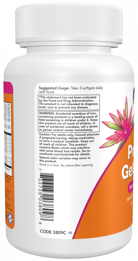 NOW Foods - Gelatină pentru graviditate + DHA - 90 capsule moi - imagine 4