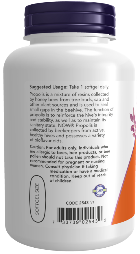 NOW Foods - Extract de Propolis 2000 5:1 - 90 capsule moi - Billede 3