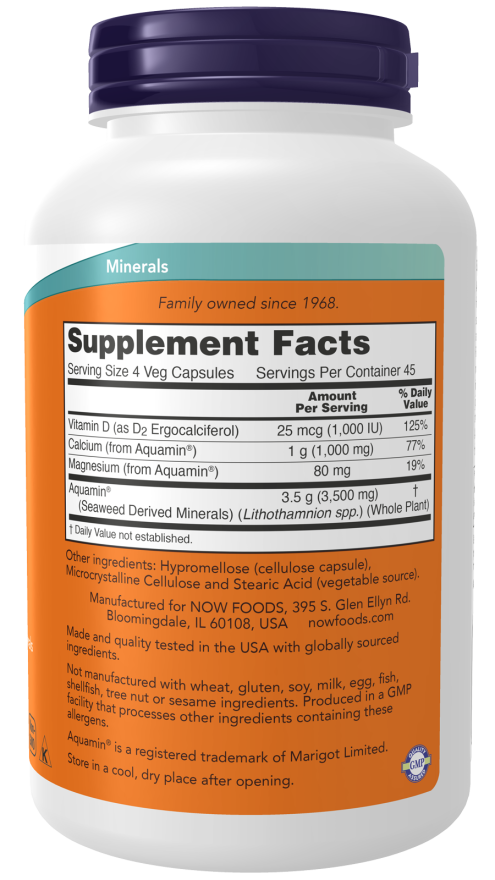 NOW Foods - Alge Minerale Roșii - 180 capsule - Billede 2