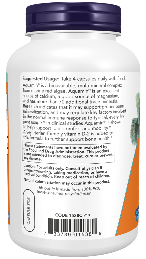 NOW Foods - Alge Minerale Roșii - 180 capsule - Billede 3