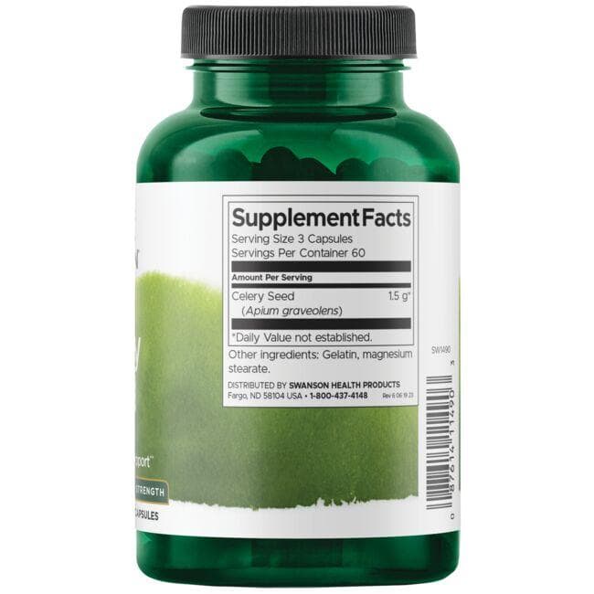 Swanson - Semințe de țelină 500 mg, 180 capsule - Billede 2