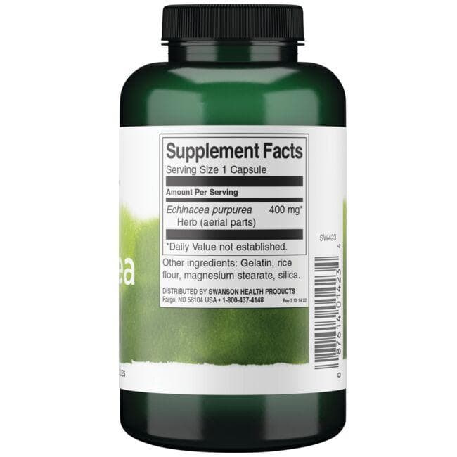 Swanson - Echinacea 400 mg, 100 capsule - Billede 2