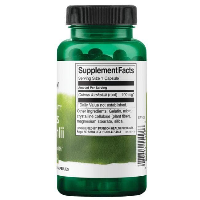 Swanson - Coleus Forskohlii Spectru Complet, 400mg - 60 capsule - Billede 2
