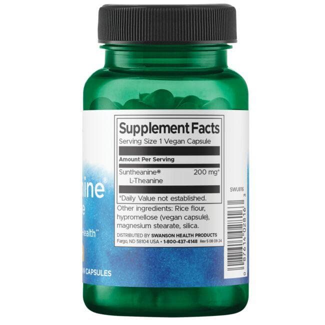 Swanson - L-Teanina 200 mg, 60 capsule - imagine 2
