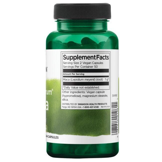 Swanson - Maca 500 mg, 100 capsule - Billede 2