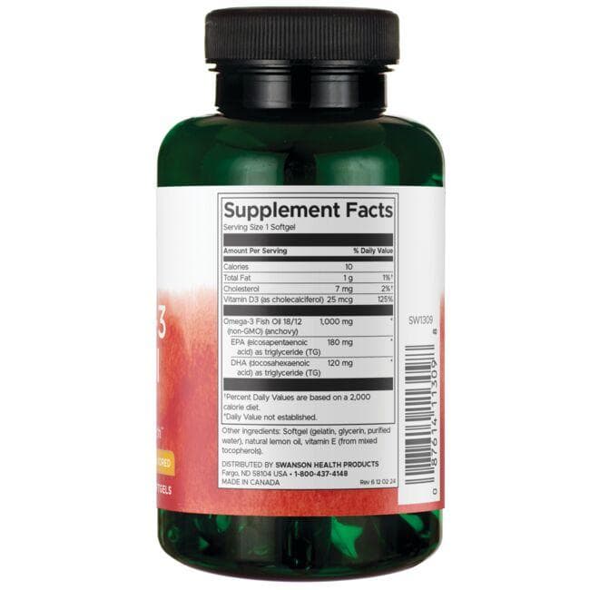 Swanson - Omega-3 + Vitamina D-3, 60 capsule - imagine 2