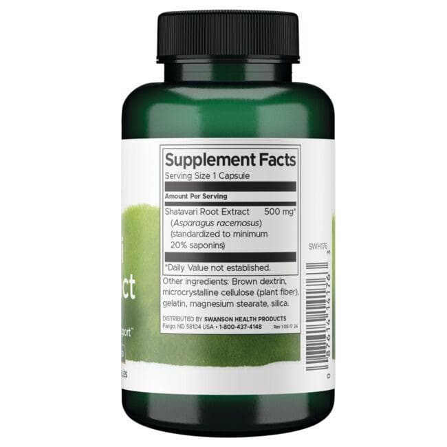 Swanson - Extract de Shatavari, 500mg - 120 capsule - Billede 2