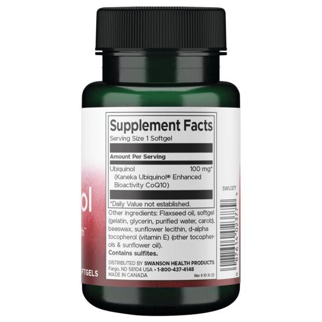 Swanson - Ubiquinol 100 mg, 60 capsule - imagine 2