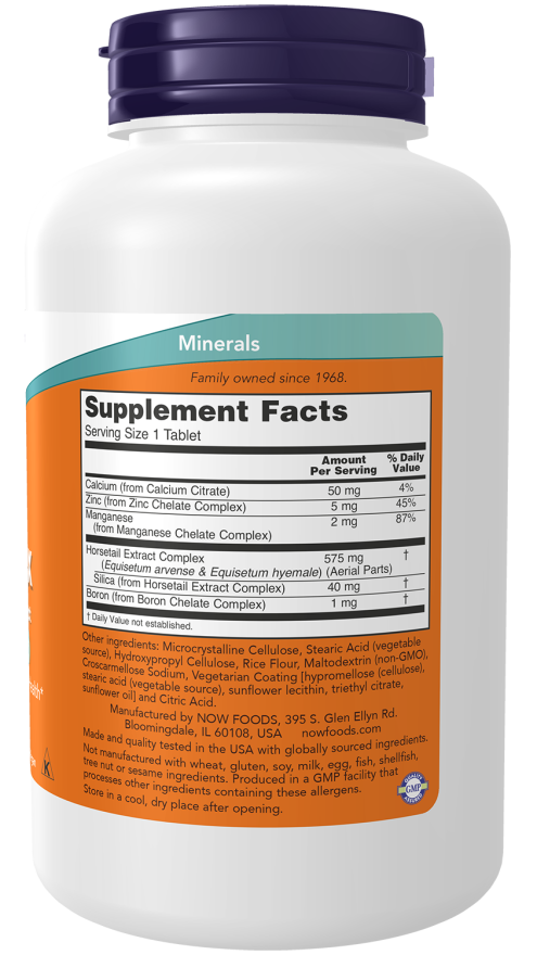 NOW Foods - Complex de Siliciu cu Extract de Coada Calului - 180 tablete - imagine 2