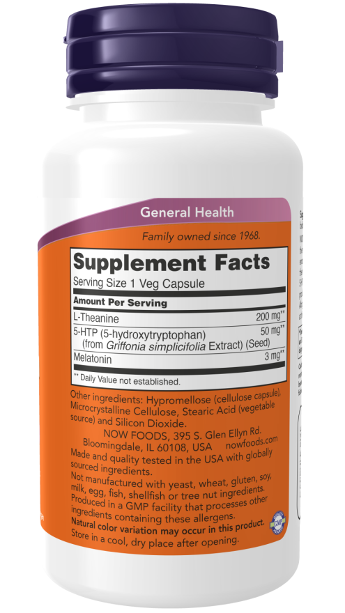 NOW Foods - Regim de somn 3-în-1, 90 capsule - Billede 2