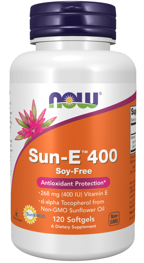 NOW Foods - Sun-E, 400 IU - 60 capsule moi - Billede 4
