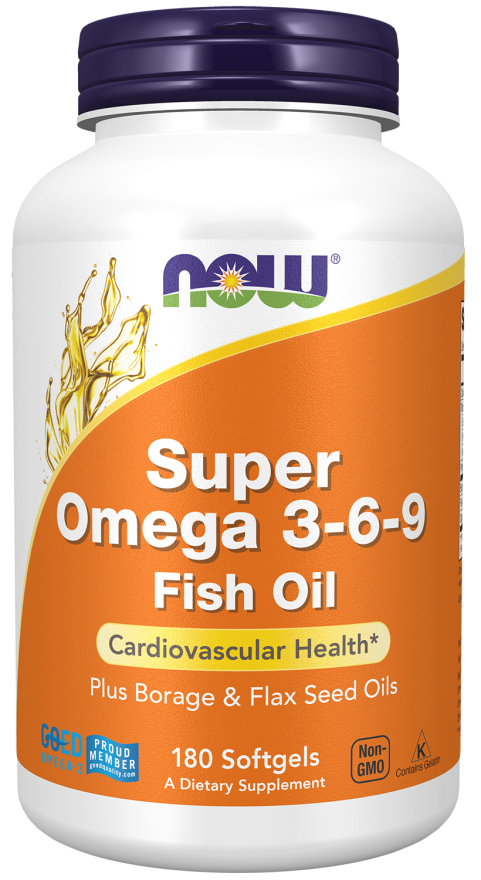 NOW Foods - Super Omega 3-6-9, 1200mg, 90 capsule moi - Billede 4