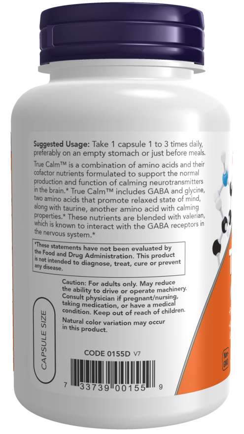 NOW Foods - True Calm, 90 capsule - Billede 3