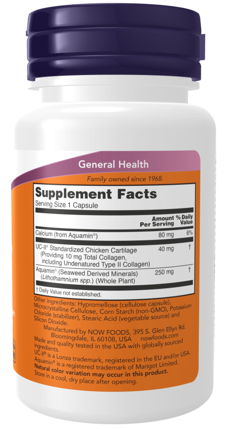 NOW Foods - Colagen de tip II nedesnaturalizat UC-II, 60 capsule - imagine 2