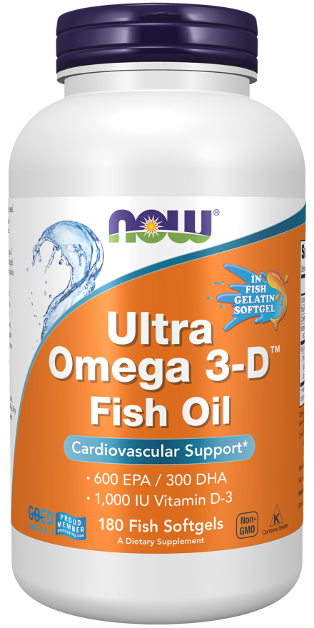 NOW Foods - Ultra Omega 3-D cu Vitamina D-3, 90 capsule moi - Billede 4