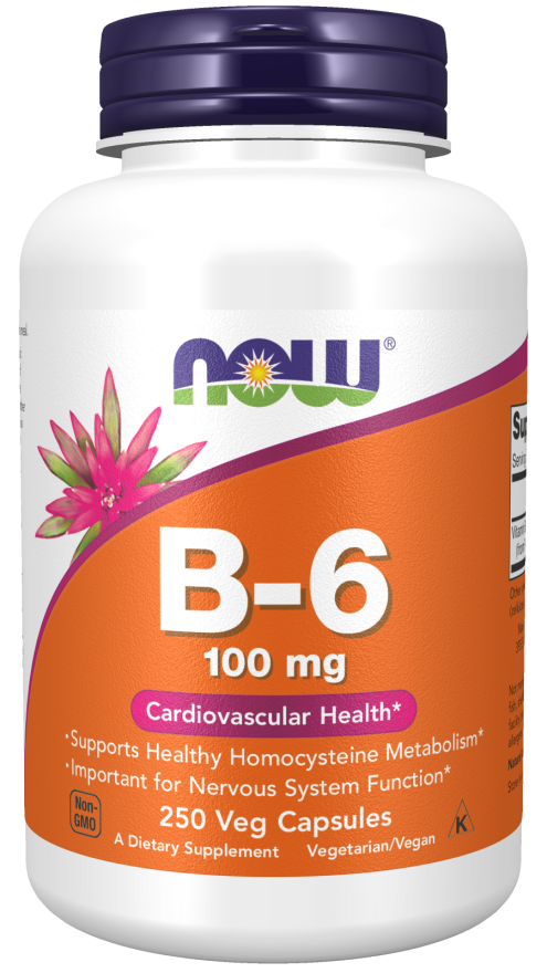 NOW Foods - Vitamina B-6, 100mg - 250 capsule - Billede 4