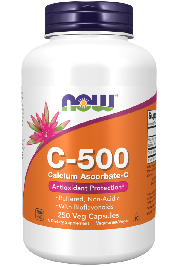 NOW Foods - Vitamina C-500 sub formă de Ascorbat de Calciu - 250 capsule - Billede 4