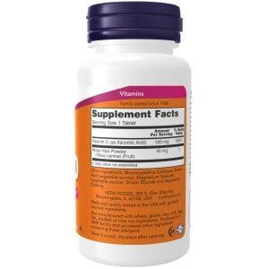 NOW Foods - Vitamina C 500 cu măceșe, 250 tablete