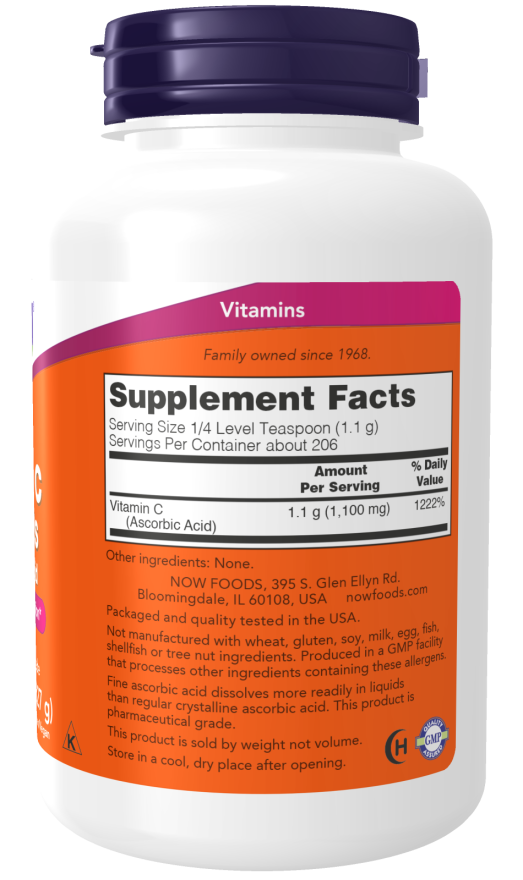 NOW Foods - Cristale de Vitamina C, 454g - Billede 2