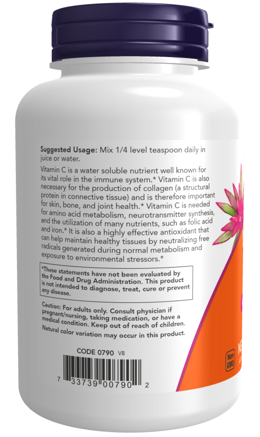 NOW Foods - Cristale de Vitamina C, 454g - Billede 3