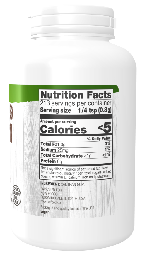 NOW Foods - Gumă Xanthan, Pudră Fină - 170g - imagine 2