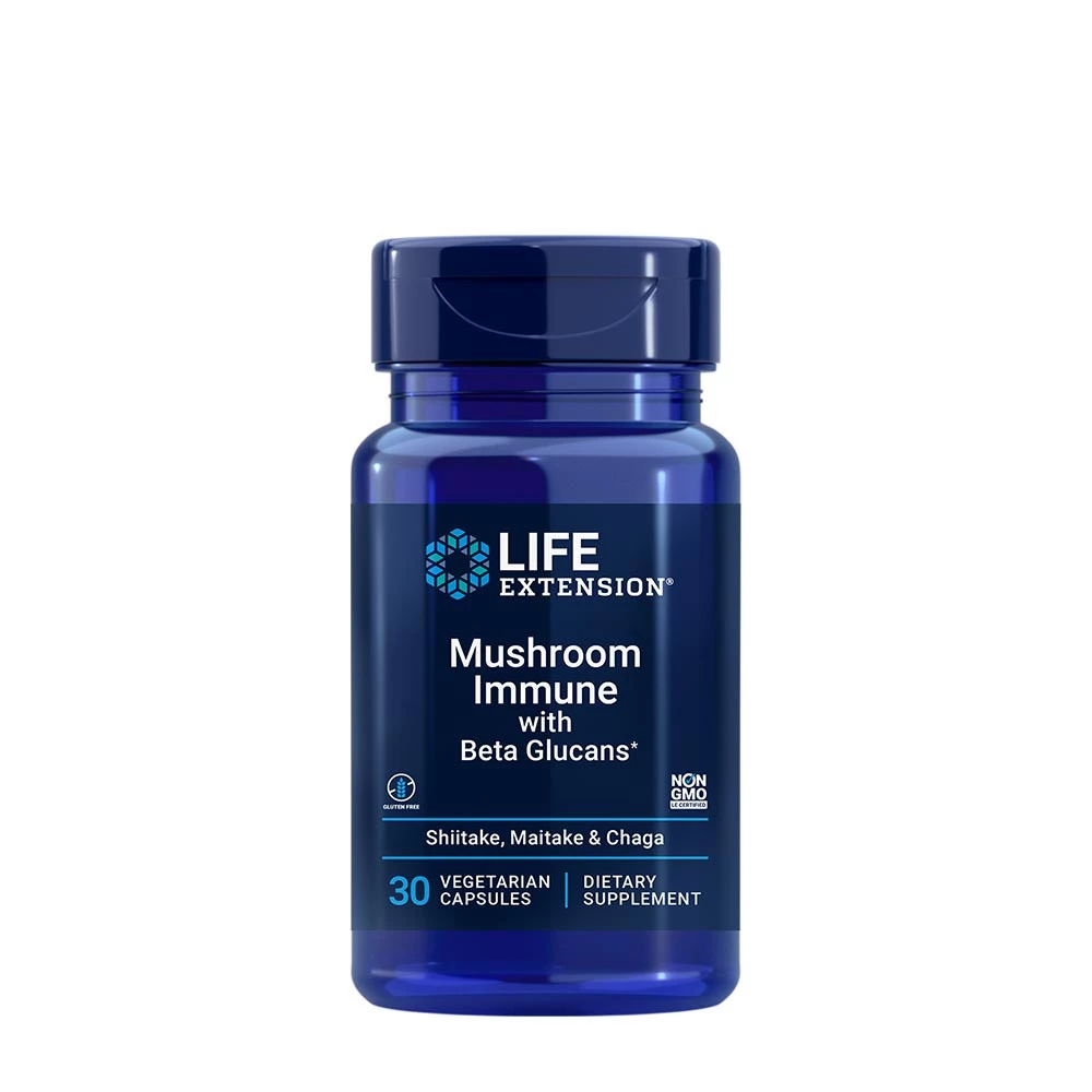 Life Extension - Mushroom Immune with Beta Glucans (30 Veg Capsules)