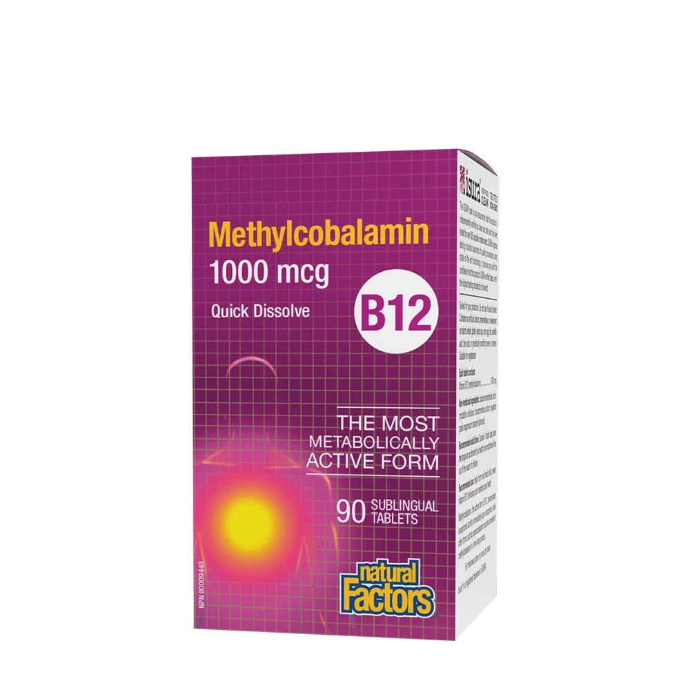 Natural Factors B12 Methylcobalamin 1000 mcg (90 Tablets)