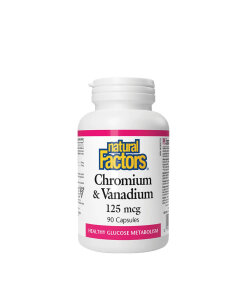 Natural Factors Chromium & Vanadium 125 mcg (90 Capsules)