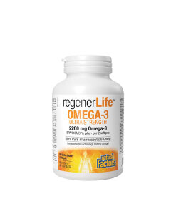 Natural Factors RegenerLife Omega-3 Ultra Strength 2200 mg  (90 Softgels)