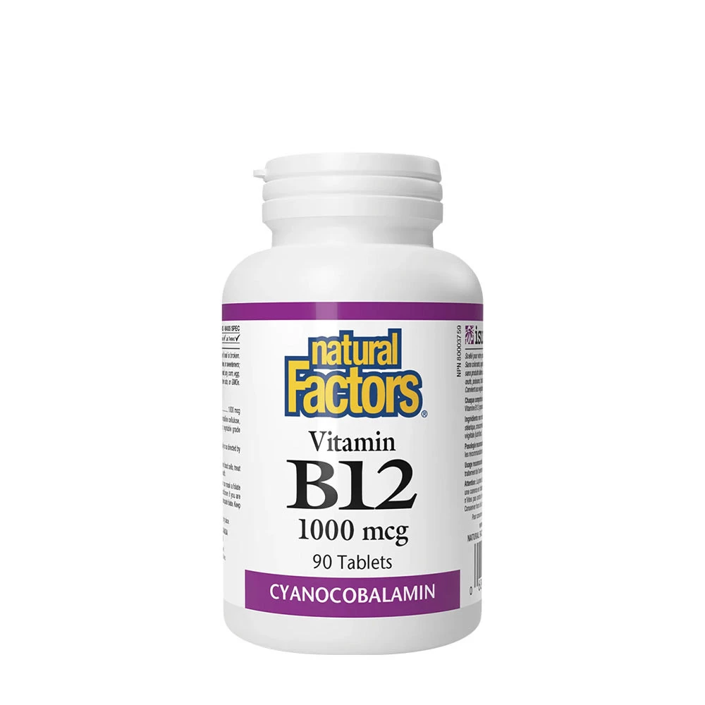 Natural Factors Vitamin B12 1000 mcg (90 Tablets)