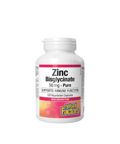 Natural Factors Zinc Bisglycinate 50 mg  (120 Capsules)