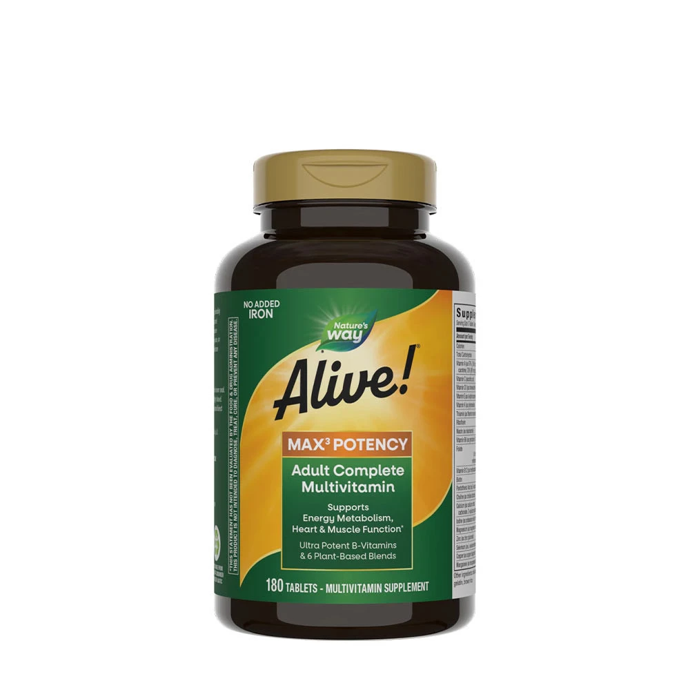 Nature's Way - Alive!® Max3 Daily Multivitamin Without Iron (180 Tablets)