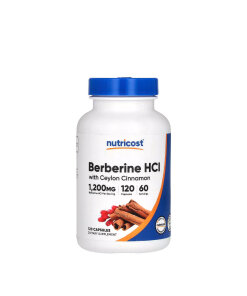 Nutricost - Berberine HCl With Ceylon Cinnamon (120 Capsules)