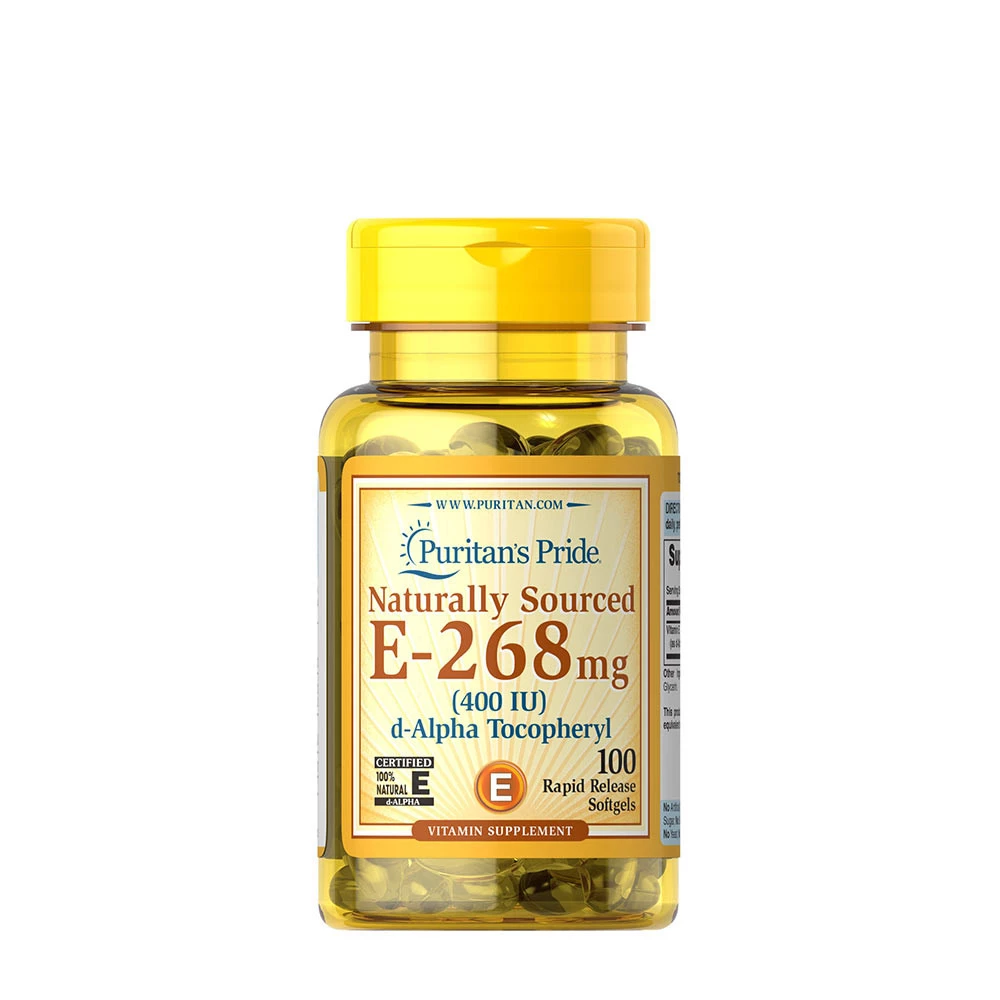 Puritans Pride Vitamin E-400 IU Naturally Sourced (100 Softgels)