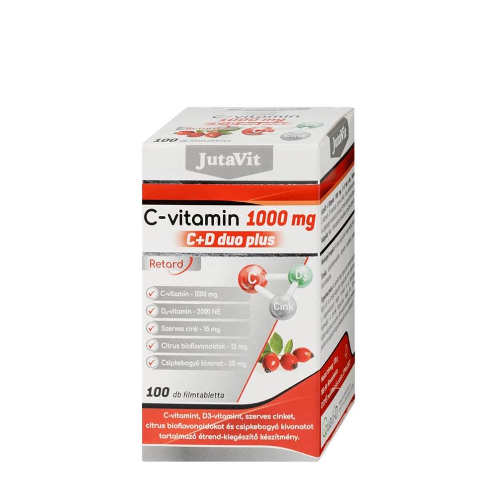 JutaVit Vitamin C 1000 mg - C+D Duo Plus (100 Tablets)